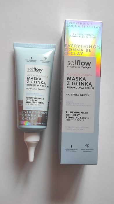 Oczyszczająca maska z glinką redukująca sebum So! Flow by Vis Plantis