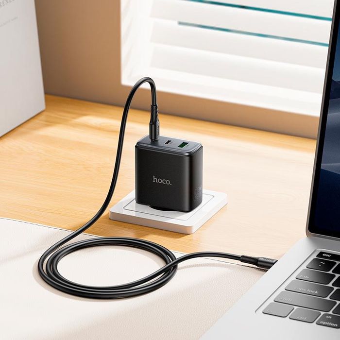 Потужний зарядний HOCO С160A 65W з кабелем Type C