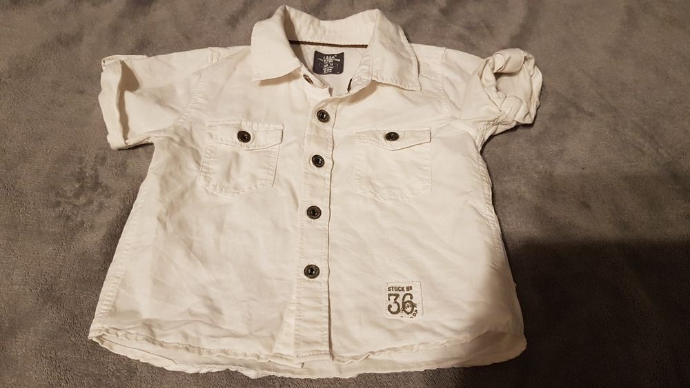 H&M biała koszula dla chłopca roz. 74