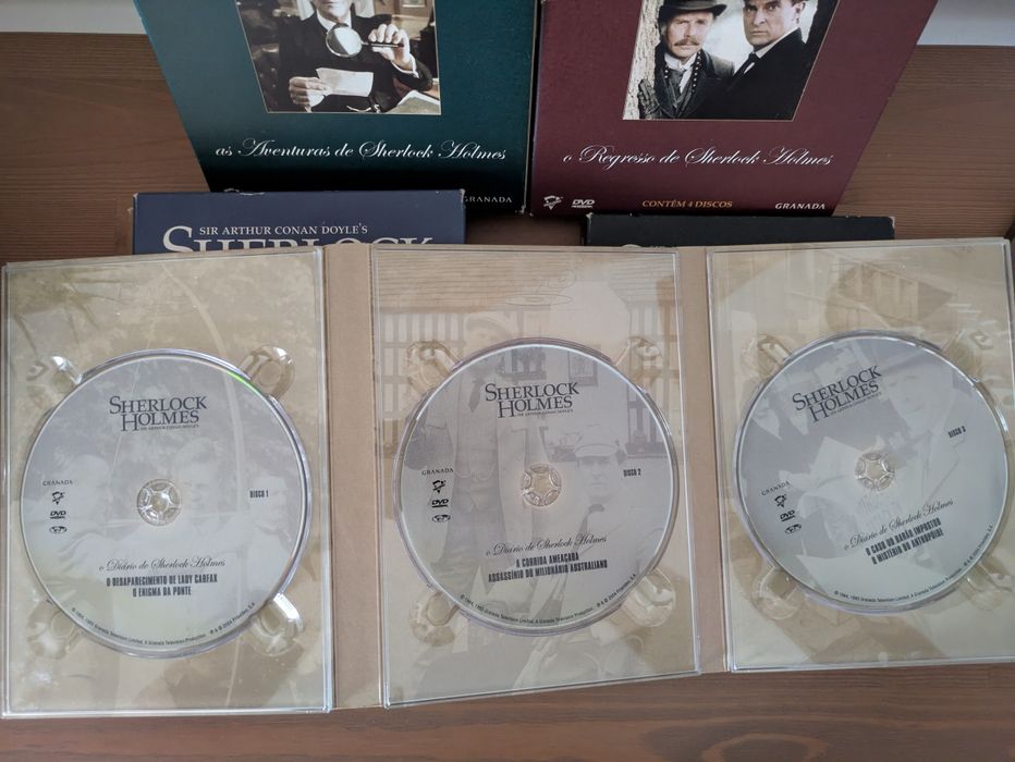 Coleção Completa DVD (18) Serie + Episodios Duplos Sherlock Holmes