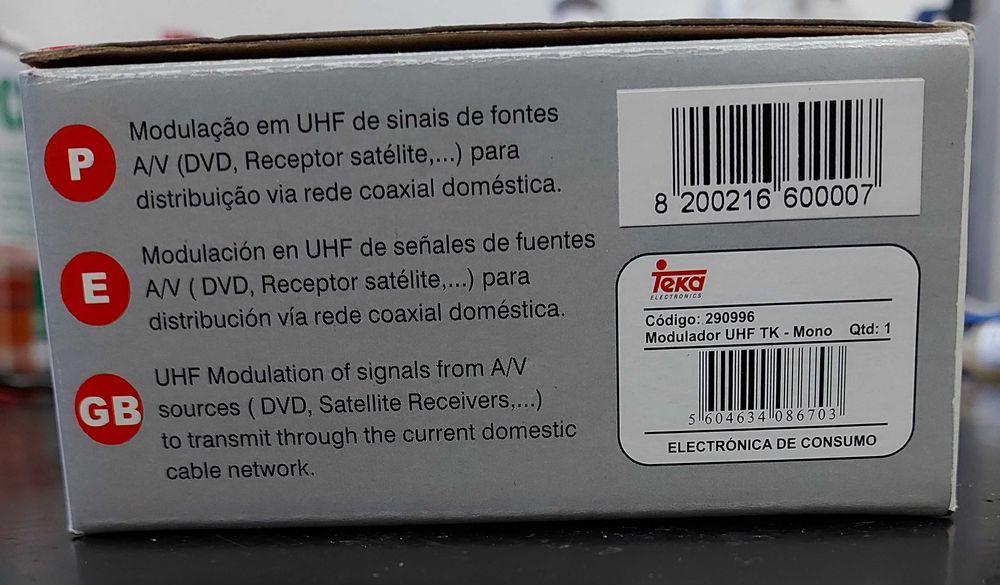 UHF Modulator for Connecting a Set-Top Box to an Old TV Without Digital Channels.64551281295363124