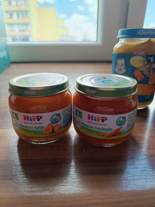 Pierwszego warzywka Hipp i obiadki Gerber