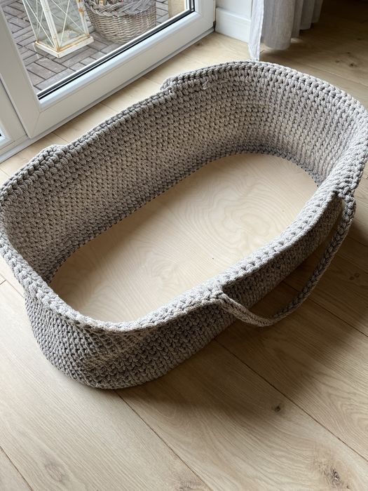 Kosz mojzesza recznie pleciony jak nowy