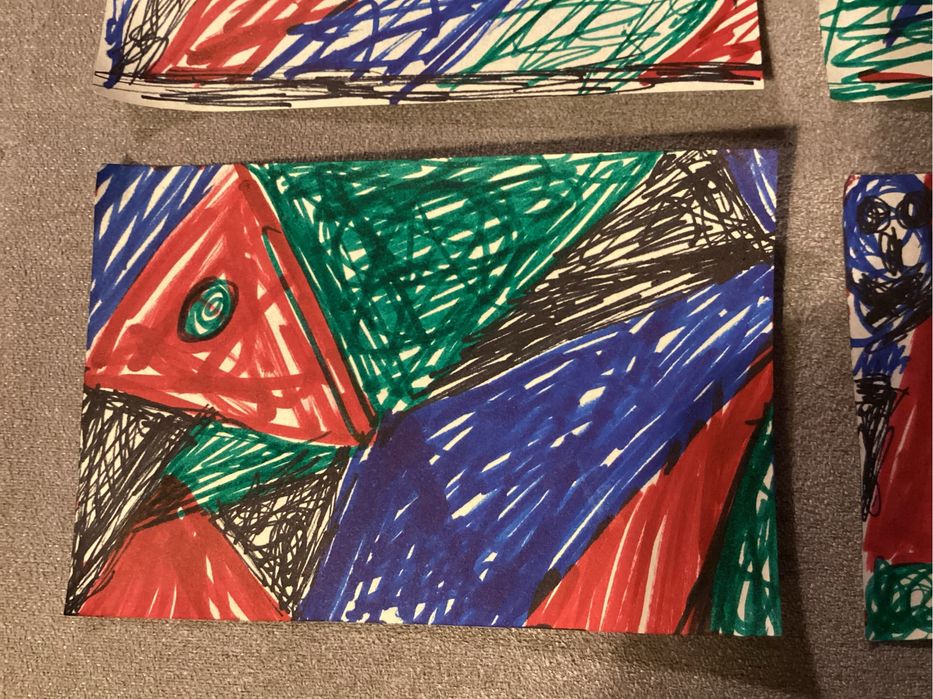 Quadro Pinturas em papeis amarelos. Simples exclusivos. Faz uma parede