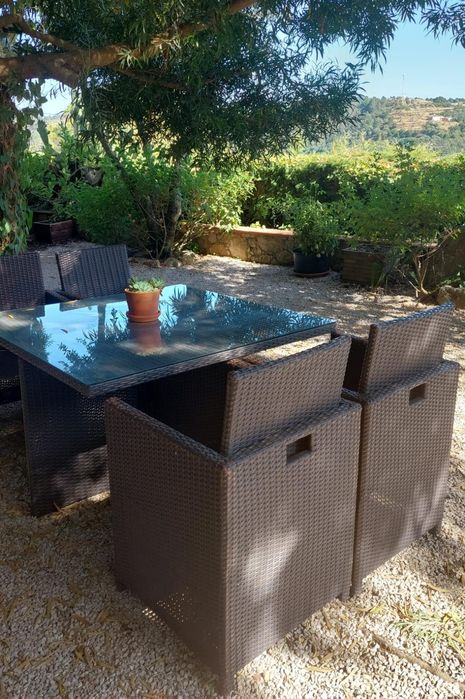 Campanha Verão Jardim, mesas, cadeiras, sofás, chapéus sol e mais