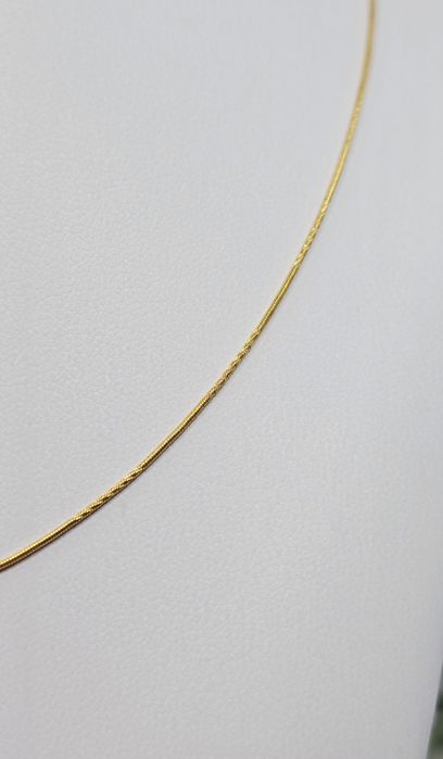 Złoty łańcuszek splot żmijka próba 585 14k