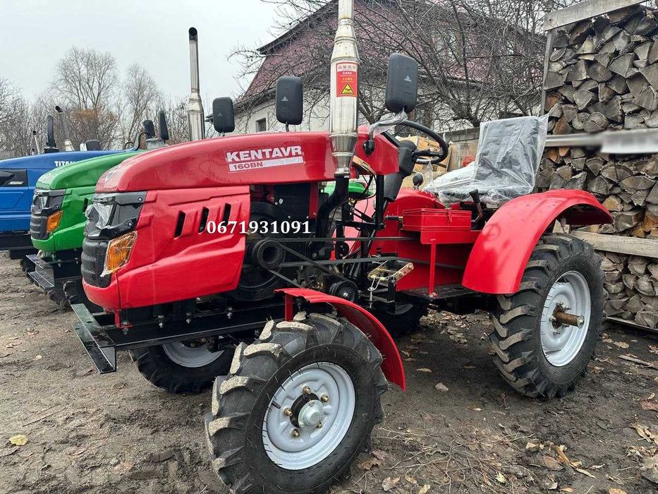 Трактор Кентавр 160 BN Широка гума Посилена рама + Плуг + Фреза Кредит