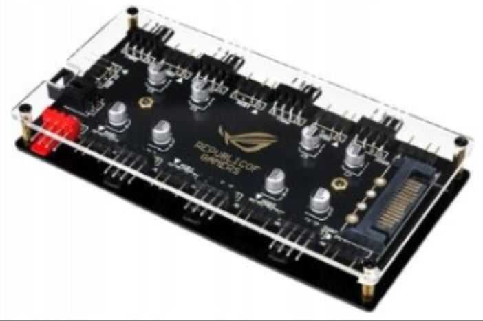 Rozdzielacz aRGB+PWM Hub na 8 wentylatorów Sterownik obrotów WS2812B