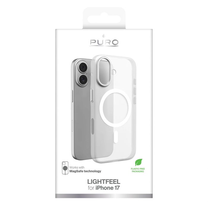 Etui Puro Lightfeel na iPhone 17 … MagSafe - przezroczysto-białe