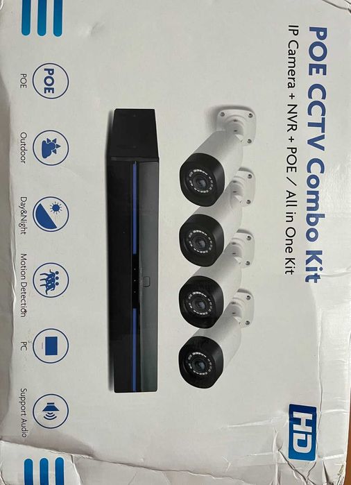 Комплект відеоспостереження MOVOLS MO3584PG 5MP,4 камери, POE