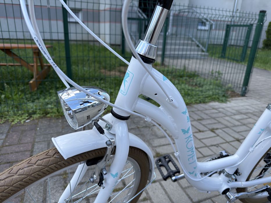 Rower ROMET Panda 1 biało-niebieski + gratisy
