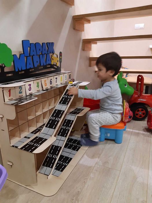 Детская гараж-парковка, дитячий паркінг, гараж, kinsmart