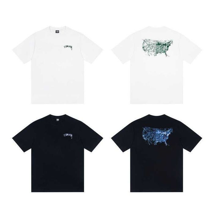 Нова Футболка stussy біла та чорна (XS-XXL)