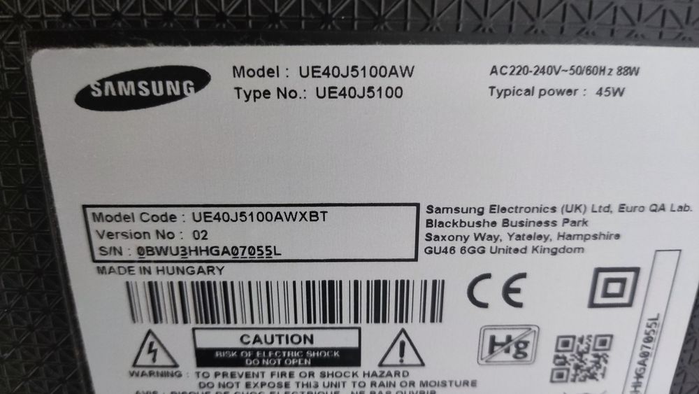 TV Samsung de 40 polegadas.