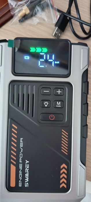 Arrancador de Bateria 6000A SWAREY + Compressor de Ar Digital (Novo na Caixa)