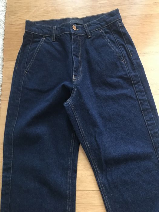 Uterque calça ganga 38 /estrear c etiqueta pregada corte largo/cinta subida