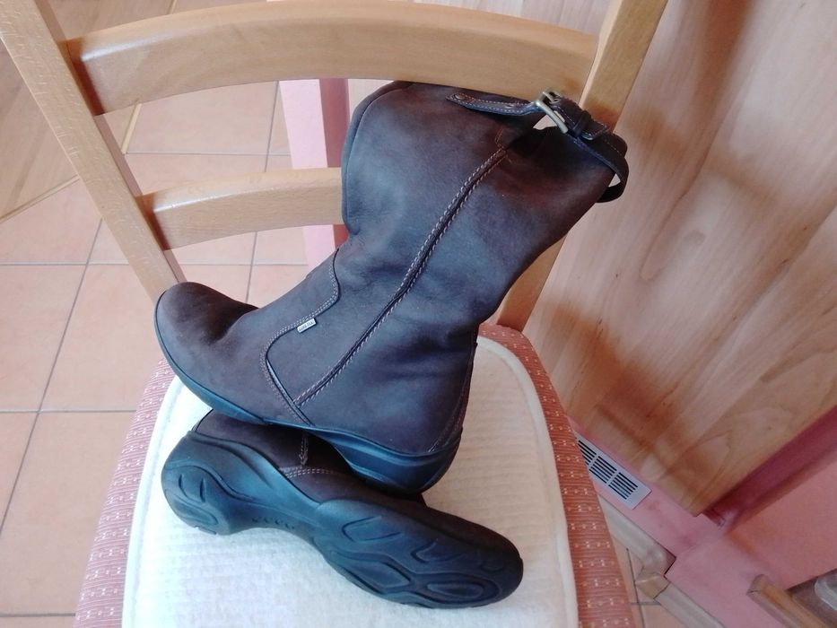 Fantastyczne czekoladowe kozaczki Ecco  rozmiar 37/ 24cm - bdb !!