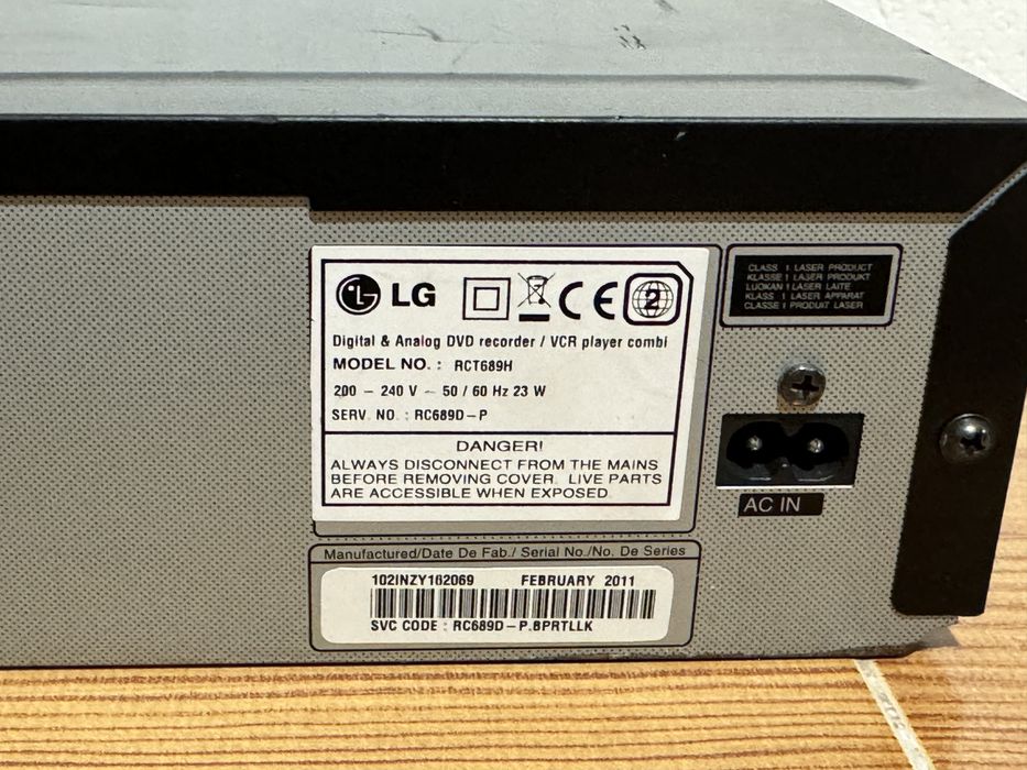 Combo Dvd Vhs LG
