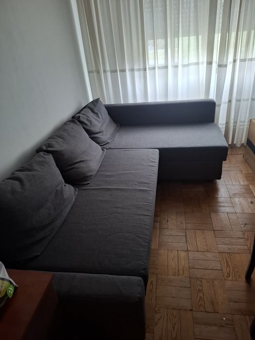 Sofá Cama com chaise long + Almofadas