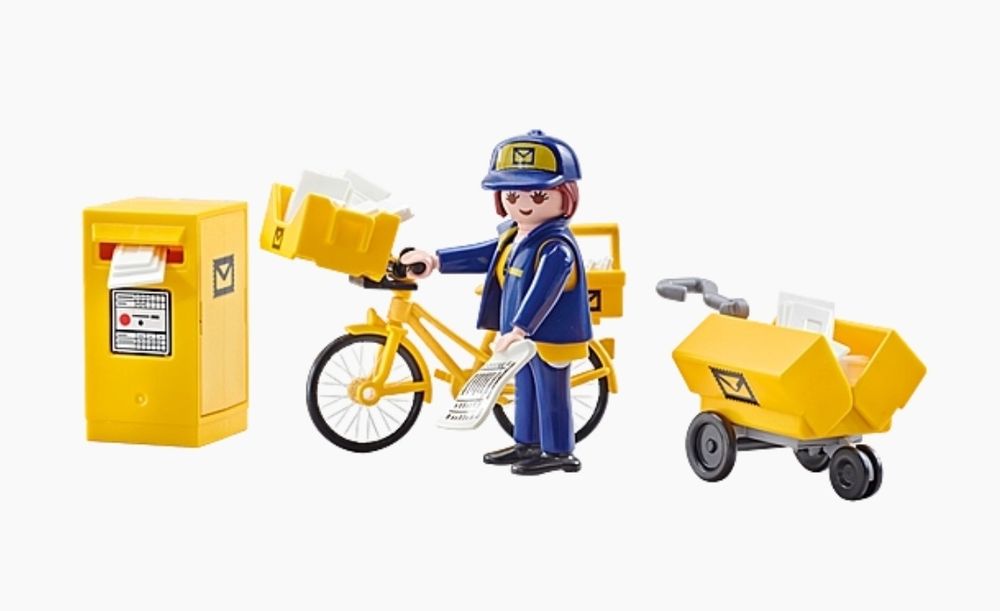 Playmobil carteiro com bicicleta - Novo