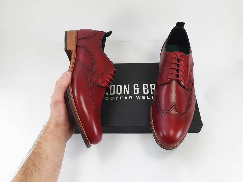 Мужские туфли GORDON & BROS 44 29 см 10 UK красные