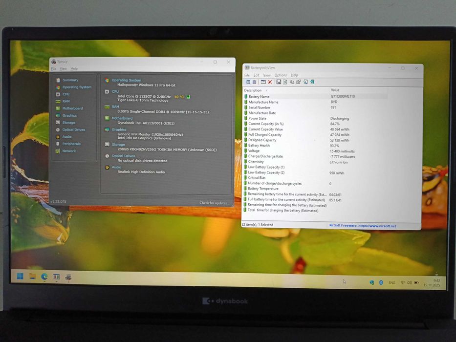 Ноутбук Toshiba Dynabook А50-J 15.6" IPS  i5-1135G7 8Gb 256Gb SSD