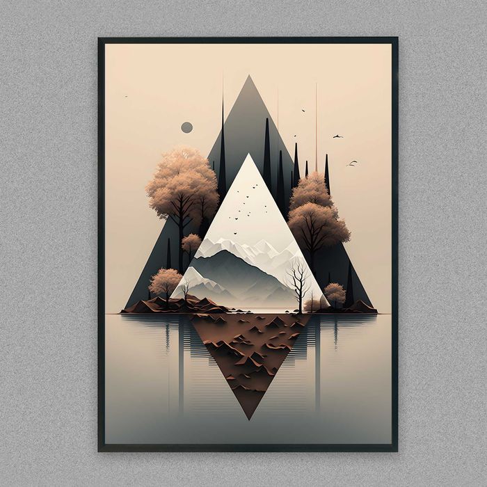 plakat abstrakcja 3d, plakat obraz grafika trójwymiarowa abstrakcja