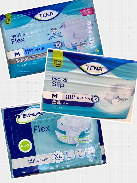 Підгузники, памперси, підгузки для дорослих TENA Proskin Flex Plus M, TENA Proskin Slip Ultima M, TENA Flex Ultima XL