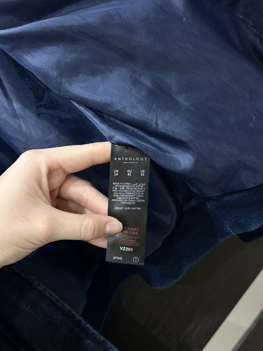 Джинсовый бомбер с вышивкой Anthology Denim оверсайз