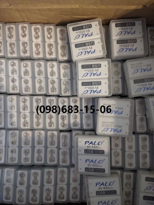 PALO 9V Аккумуляторная батарея 650mAh 6F22 Micro USB li-ion крона: 160 ...