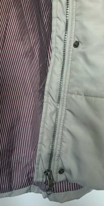 Sobretudo Acolchoado MO Casual Cinzento/Beige c/ Capuz Removível e Cinto – Tam. XXL