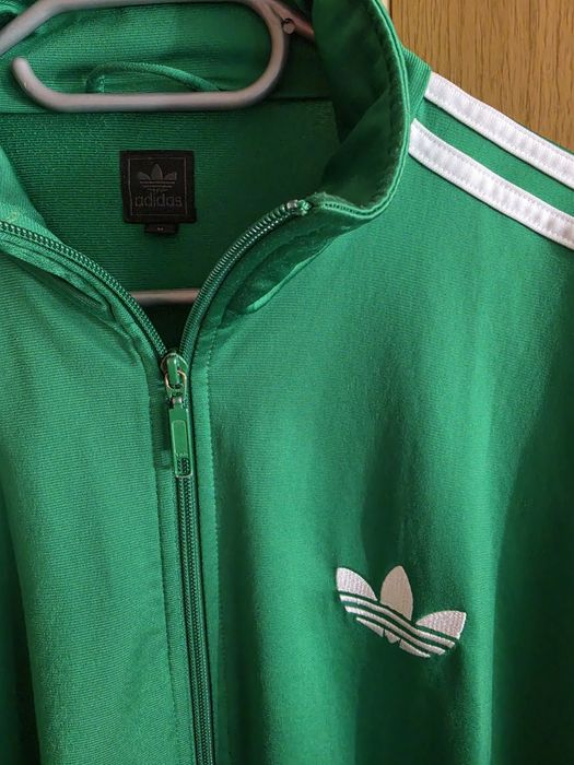Zielona rozpinana bluza Adidas M