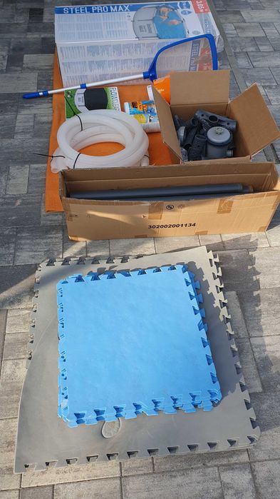 Basen 3metry stelarz pokrowiec filtr dodatki podkłady