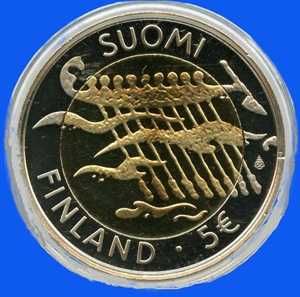 Finlândia  5€ Moeda 90º Aniversário - Independência PROOF
