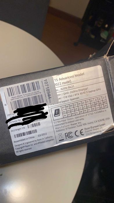 Razer Blade 15 Advanced i7 16GB 1TB