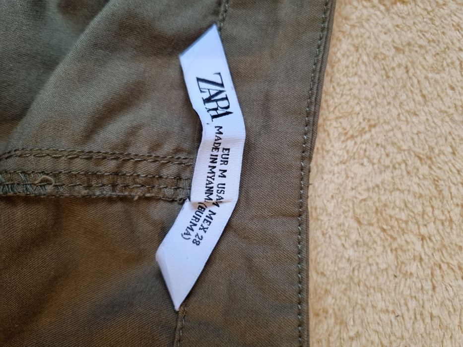 Sukienka damska Zara zielona khaki