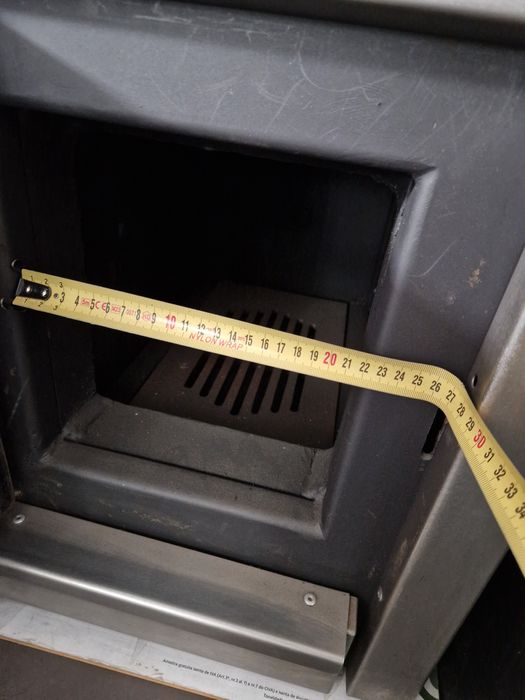 Caldeira de Aquecimento Central a Lenha p/Cozinha, 40L Inox (Nova)