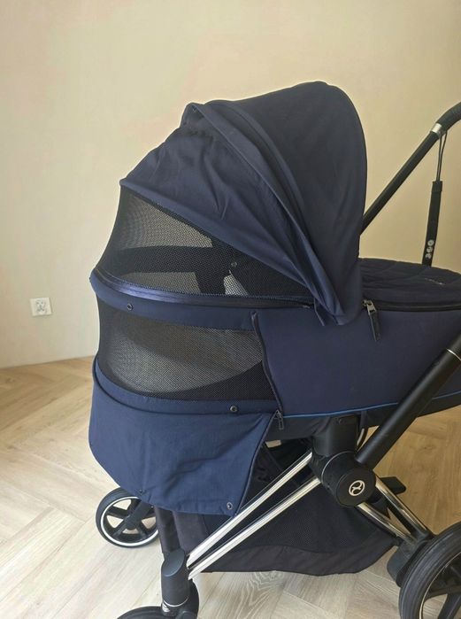 Cybex e-Priam 1.0 Navy Blue 3w1 + bogaty zestaw akcesoriów! Po 1 dziecku!