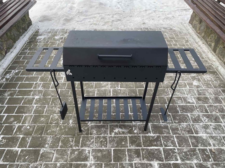 Мангал від виробника 4мм метал 12 шампурів Барбекю Казан  Акція -35%