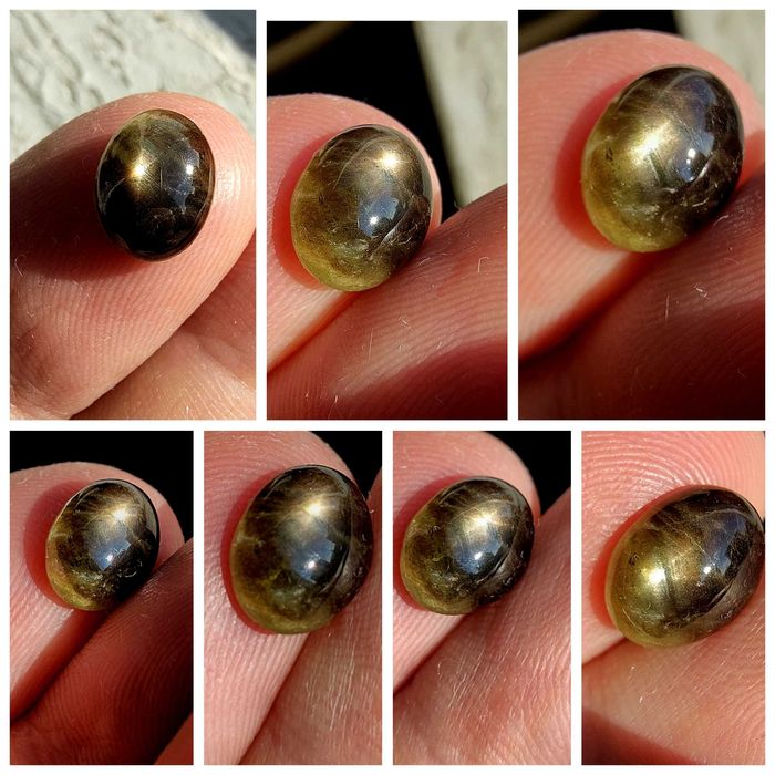 звёздчатый сапфир без наведения полупрозрачный