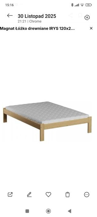 Nowe łóżko z materacem 120x200
