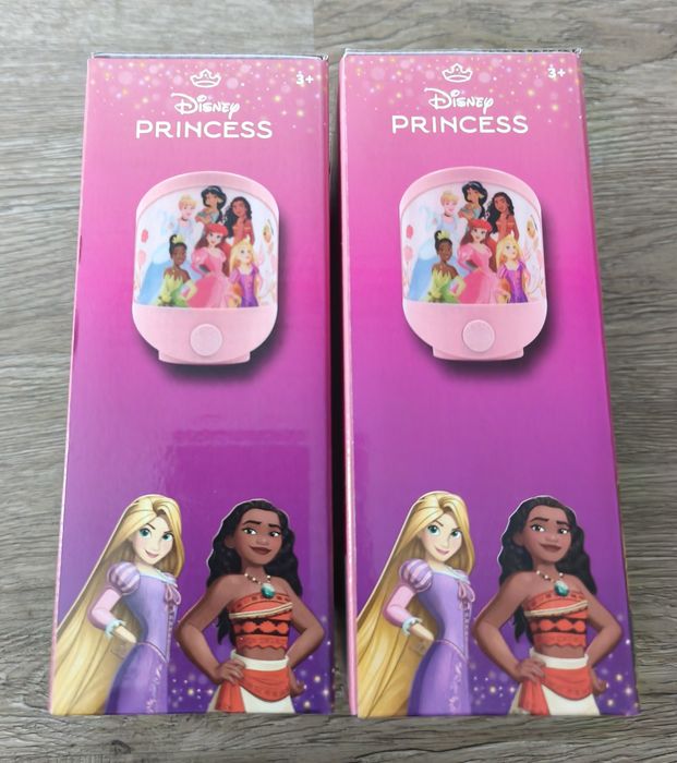 2x lampka nocna 2x projektor Disney Princess  dziecięce dziewczęce