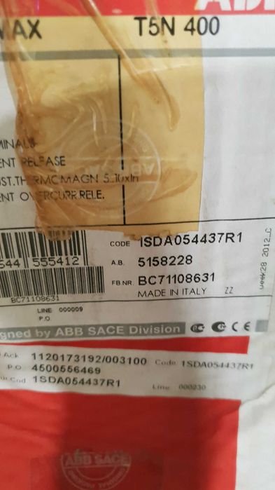 ABB 630A Tmax T5N 1SDA054396R1