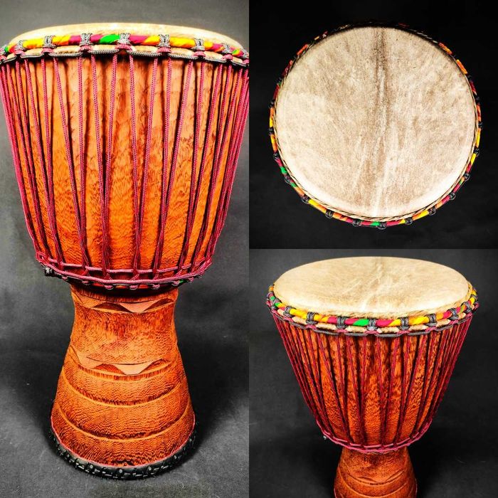 Bębny djembe z Wybrzeża Kości Słoniowej 12,7" ,13", 13,5"
