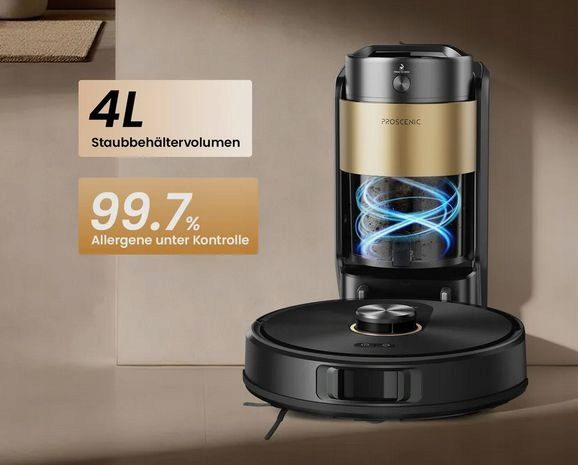 Robot sprzątający Proscenic Q20Plus ze stacją 10000 Pa 4l LASER LiDAR MOP