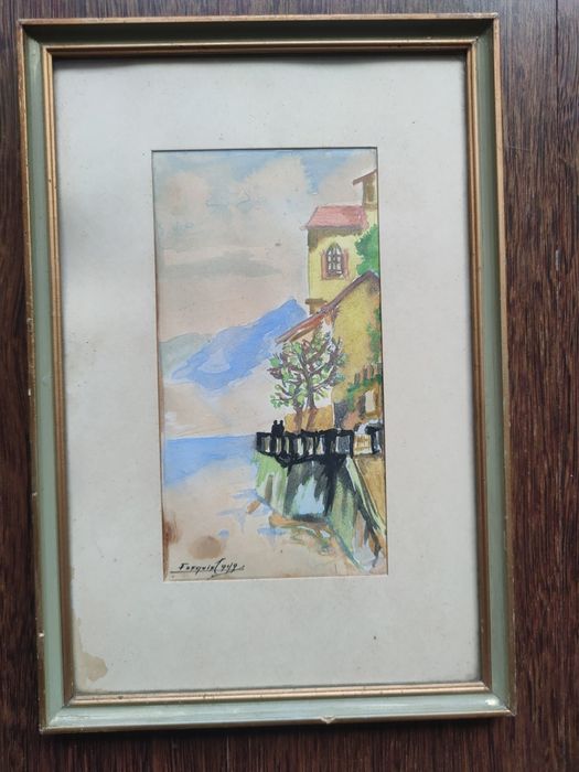 Conjunto de quadro e tela antigos64730018939395123