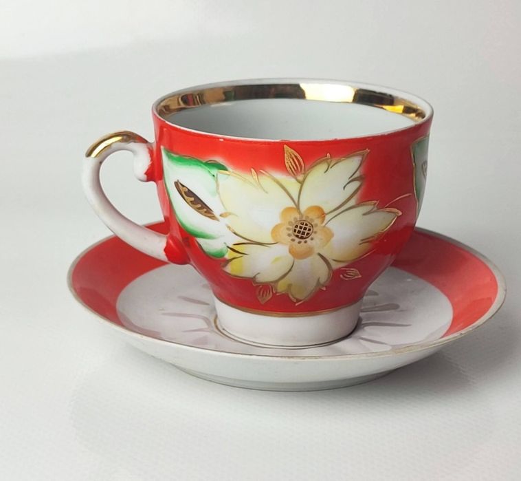 Zestaw porcelanowy do herbaty Baranówka 70-ch lat