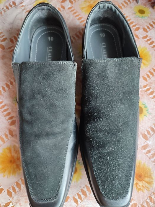 Мужские туфли из натуральной кожи с отделкой замши  44 размер