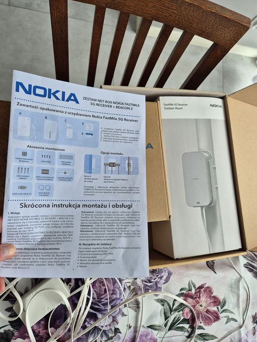 Zestaw ROUTER modem NOKIA na kartę sim 5G 4G LTE + Nokia Beacon 2 MESH