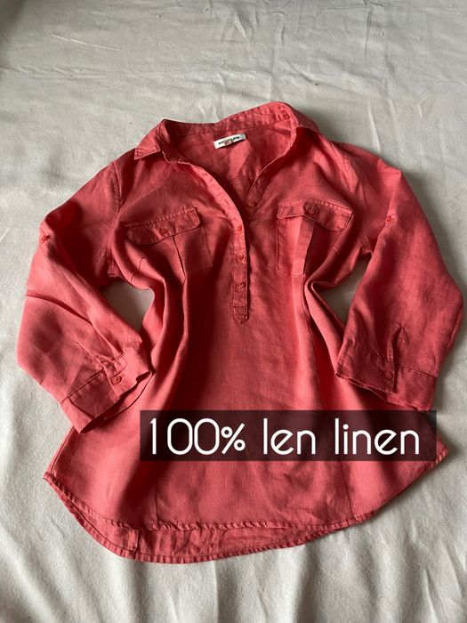 Lniana damska koszula m 38 100% len